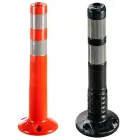 Słupek parkingowy blokujący T-FLEX | PCV, 45 cm, na stopie, elastyczny, uchylny